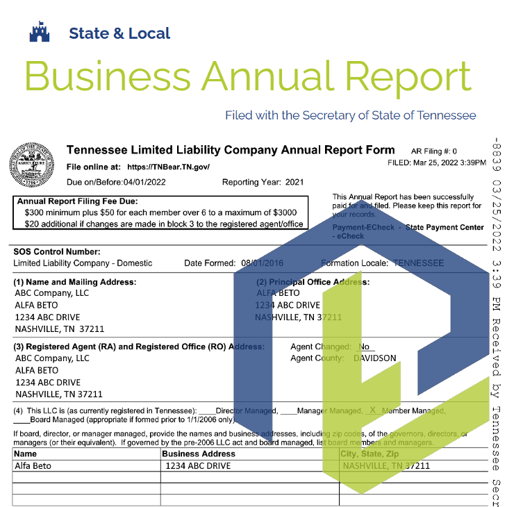 Business Annual Report